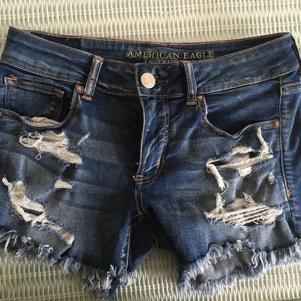 American Eagle Distressed Jean Shorts